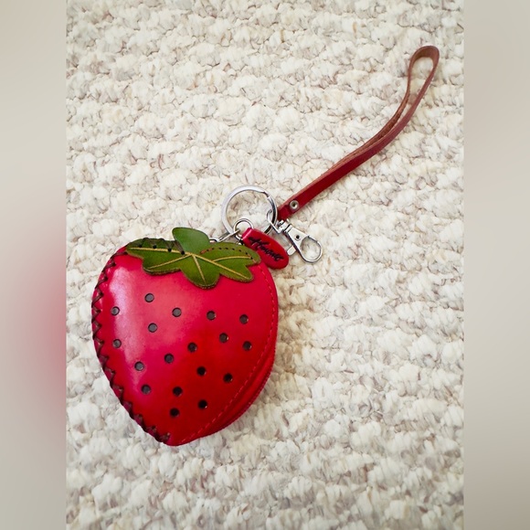 Brand New Leather Strawberry Coin Purse - Picture 1 of 4